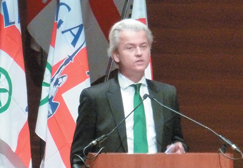 Geert Wilders at Lega Nord congress, Dec. 14, 2013