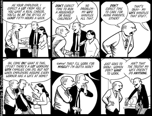 Ampersand cartoon on wives at home