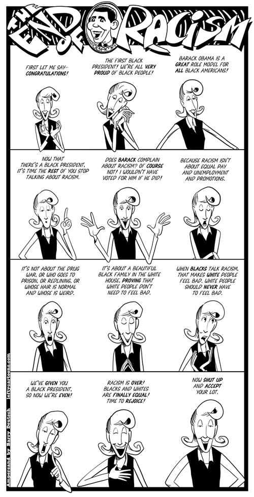 Ampersand cartoon on the end of racism