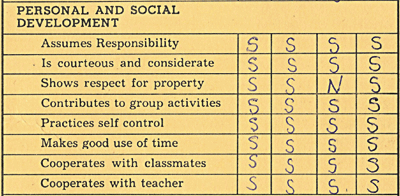 report card