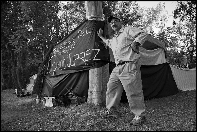 Fernando Mendez has been a leader of the encampment from the beginning.
