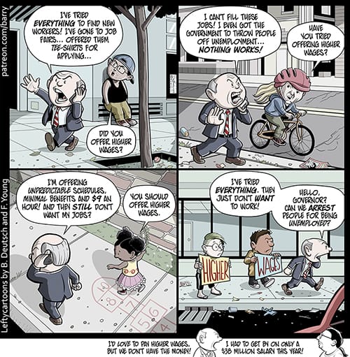 Raise Wages cartoon